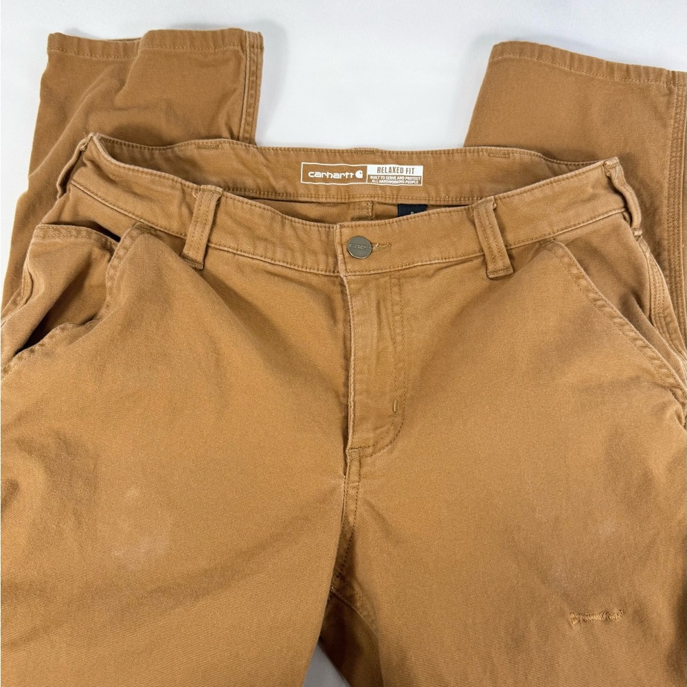 Carhartt Women’s The Essential Relaxed Fit Brown Canvas Pants #105113 -Size 6R